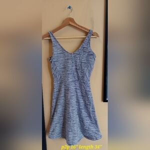 Old Navy Navy and White Textured Dress